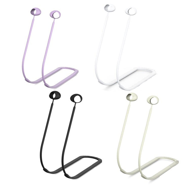 2 PCS Bluetooth Earphone Silicone Anti-Lost Cord For Samsung Glaxy Buds 2(Night Light Taro Purple) by buy2fix