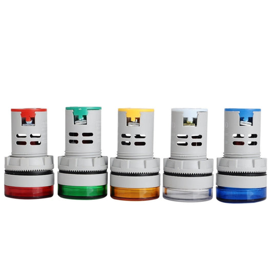 2 PCS DC Voltage Signal Indicator 22mm Round 6-100V Universal Voltmeter(ST16VD-05 Yellow) by SINOTIMER