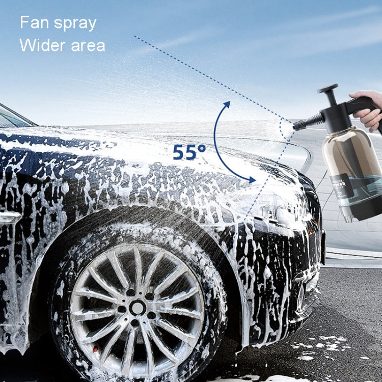Car Washing Foam Spray Pot Home Handheld Gas Pressure Sprayer(2L+Spray Head x 2) by buy2fix