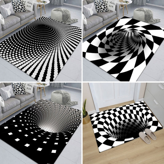 3D Geometric Stereo Trap Vision Living Room Bedroom Carpet, Size: 60x90cm(Rectangular Visual H) by buy2fix