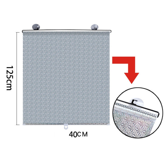 Suction Cup Car Shade Curtain Window Telescopic Roller Blind, Size: 40x125cm Silver Lyser by buy2fix