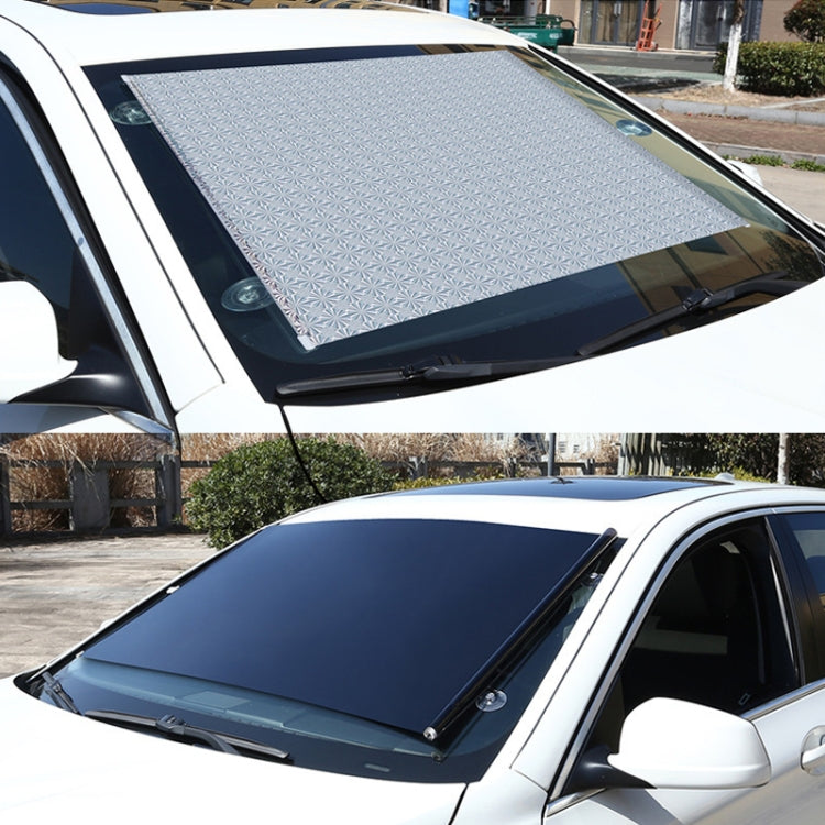 Suction Cup Car Shade Curtain Window Telescopic Roller Blind, Size: 45x125cm Silver Lyser by buy2fix