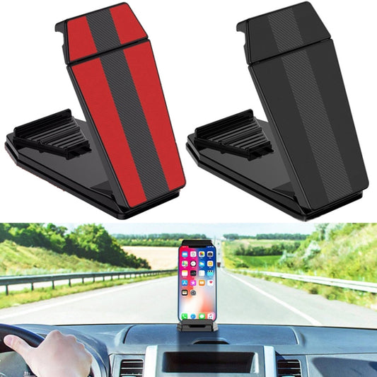 Mobile Phone Tablet Car Holder Suction Cup Instrument Fixed Bracket, Color: Red Leather Pattern by buy2fix