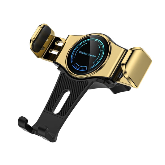 15W Mini Car Wireless Charger Phone Smart Sensing Holder(Gold) by buy2fix
