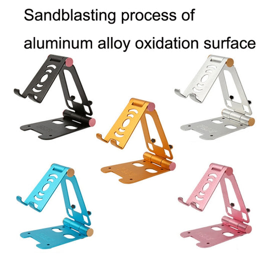 XY-02 Folding Live Aluminum Alloy Desktop Tablet Computer Mobile Phone Bracket(Black) by buy2fix