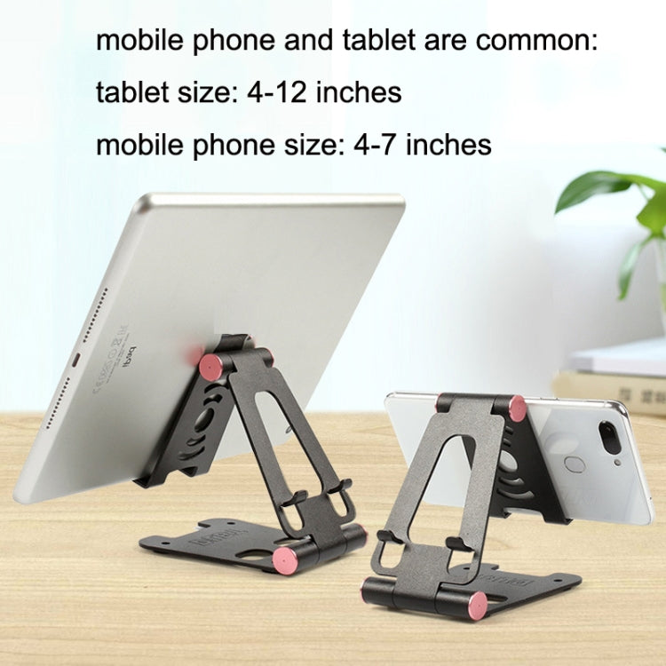 XY-02 Folding Live Aluminum Alloy Desktop Tablet Computer Mobile Phone Bracket(Silver) by buy2fix