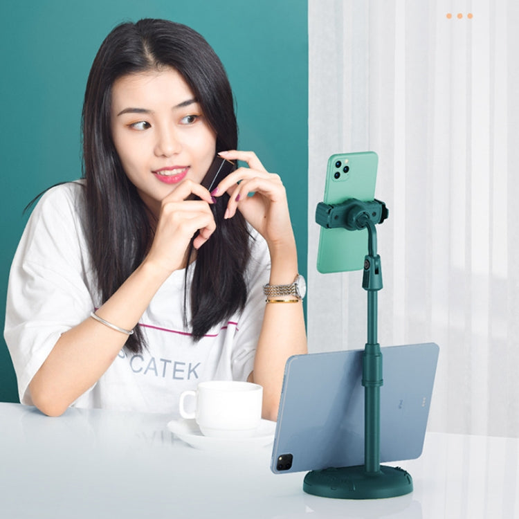 2 PCS Mobile Phone Live Bracket Computer Desktop Online Class Telescopic Overhead Frame(Dark Green) by buy2fix