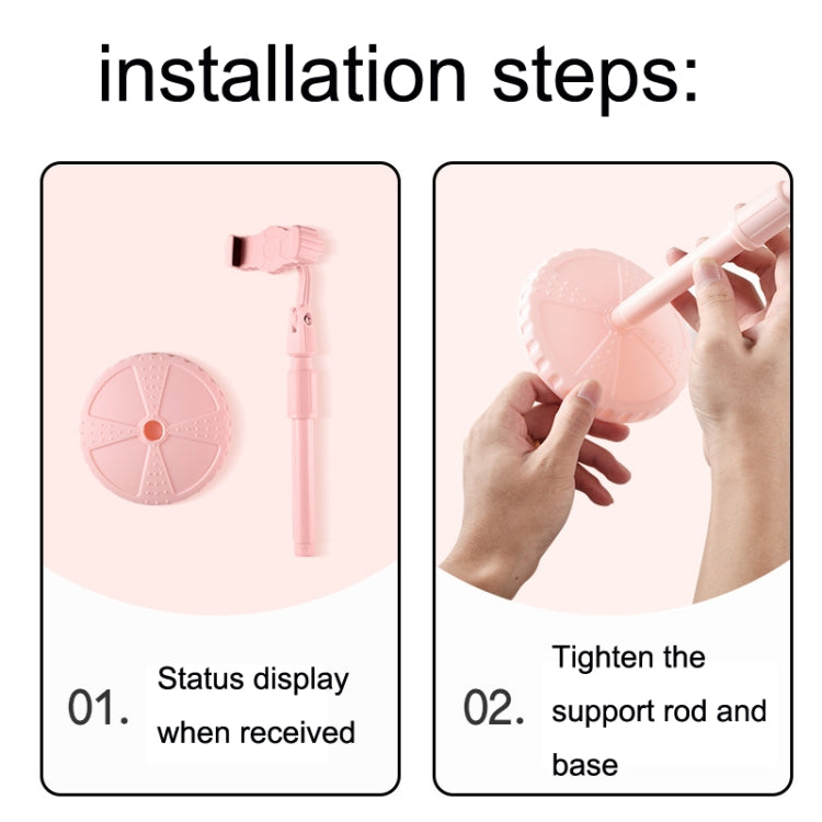 2 PCS Multifunctional Live Telescopic Mobile Phone Desktop Bracket(Cherry Blossom Pink) by buy2fix