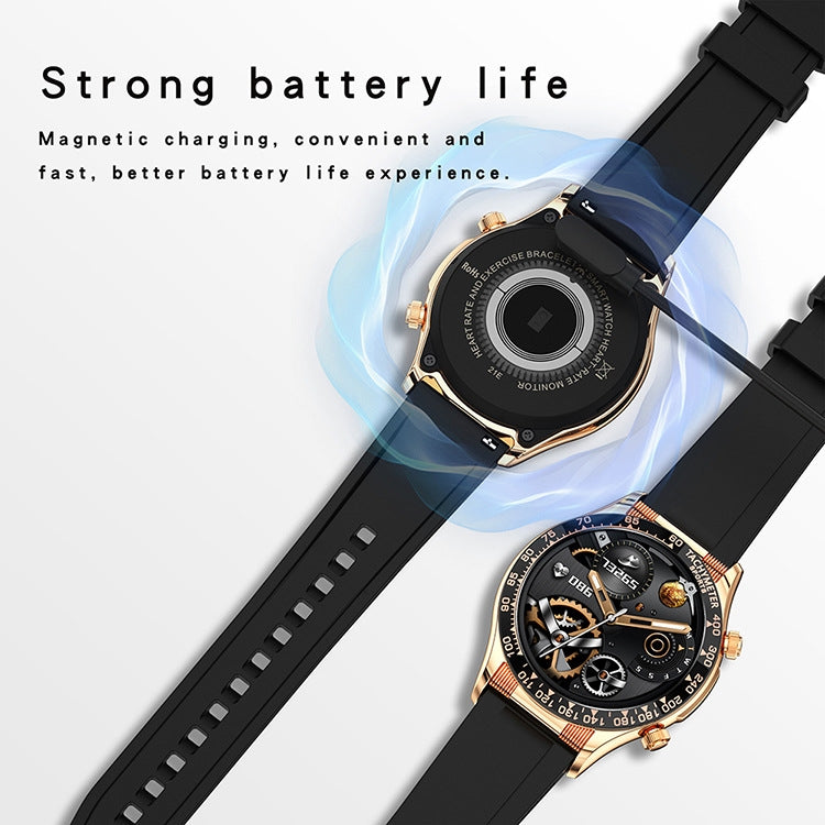 LOANIY E18 Pro Smart Bluetooth Calling Watch with NFC Function, Color: Gold Steel by LOANIY