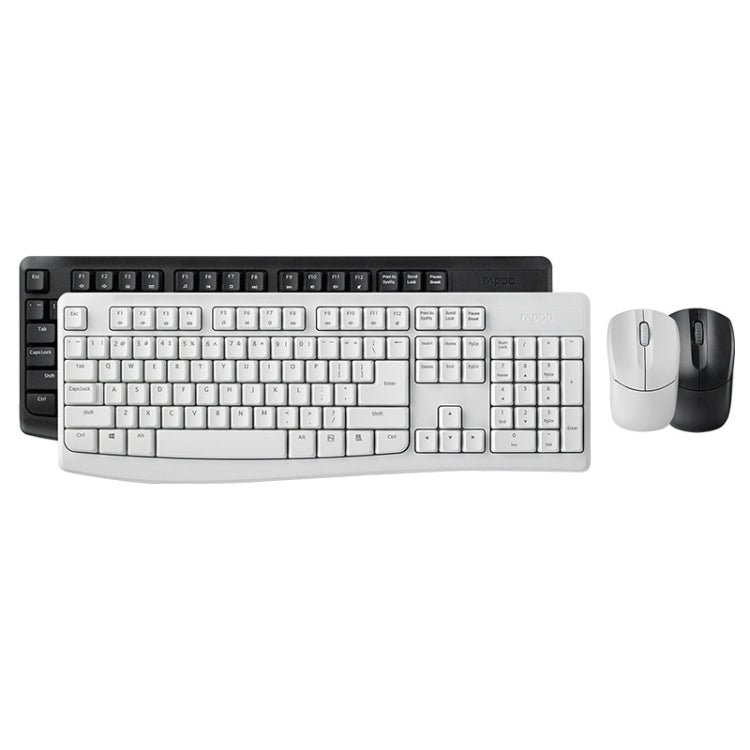 Rapoo X1800PRO 104 Keys Waterproof Multimedia Wireless Keyboard Mouse Set(Black) by Rapoo