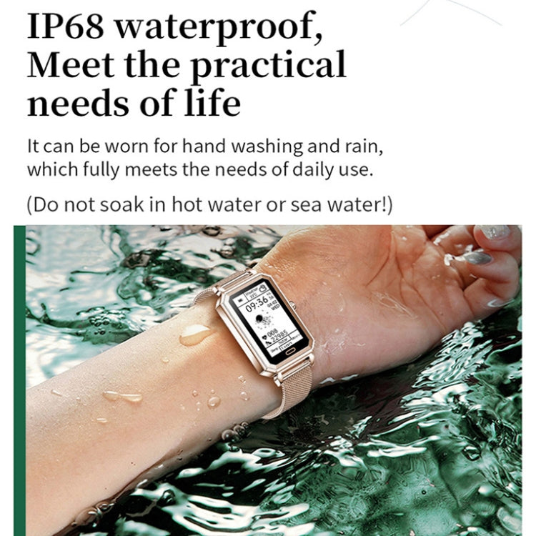 LOANIY HT2 1.28 Inch Heart Rate Detection Pedometer Smart Watch, Color: Gold Steel by LOANIY