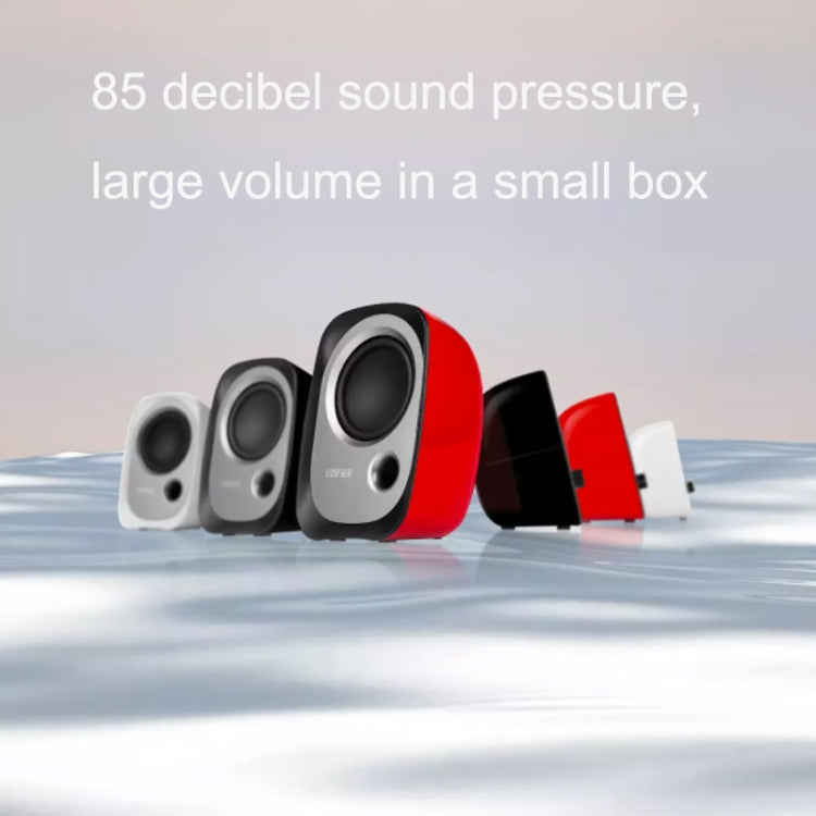 2 PCS Edifier R12U Subwoofer Mobile Phone Mini Desktop Computer USB Audio(Black) by Edifier