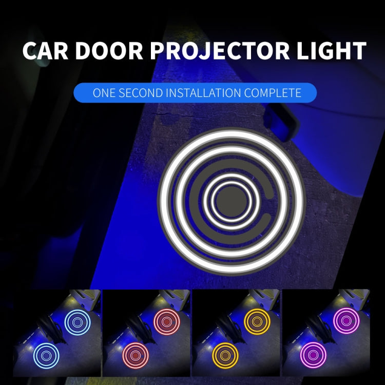 LED Infrared Induction Car Door Welcome Light Night Projection Ambient Light, Specification: Drink (Purple)(1 Pair/Box) by buy2fix