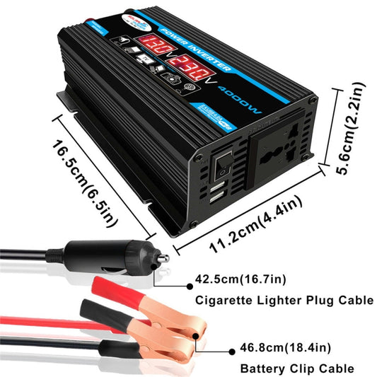 Solar Power System Inverter 30A Controller+18W 12V Solar Panel, Specification: Black 12V To 110V by buy2fix