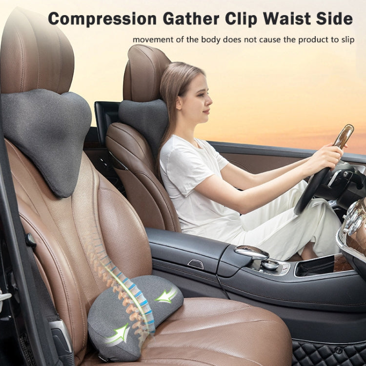 Memory Foam Car Lumbar Cushion Driving Seat Cushion(Dark Gray) by buy2fix