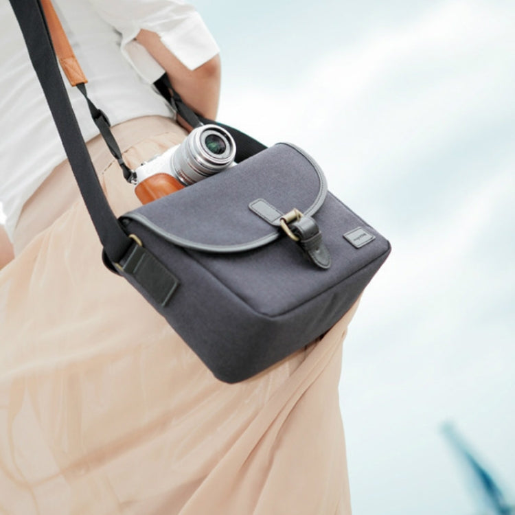 Casual SLR Camera Canvas Crossbody Bag(Gray) by buy2fix