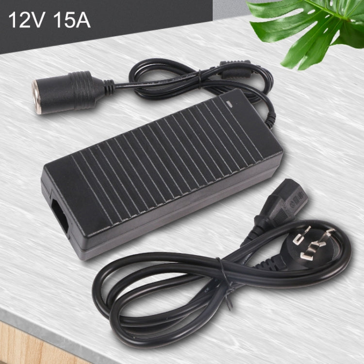 220V To 12V Power Converter 15A Car to Household Power Adapter, Plug Type: US Plug by buy2fix