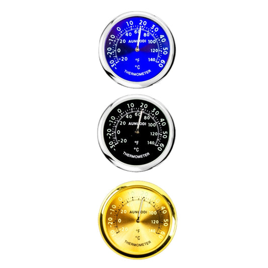 Night Light Car Thermometer Metal Ornaments(Black Thermometer) by buy2fix