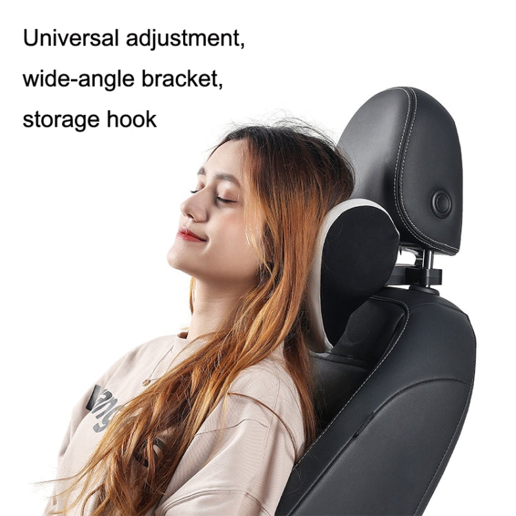 A09 Car Seat Headrest Memory Foam Comfortable Neck Pillow, Style: With Stand (White) by buy2fix