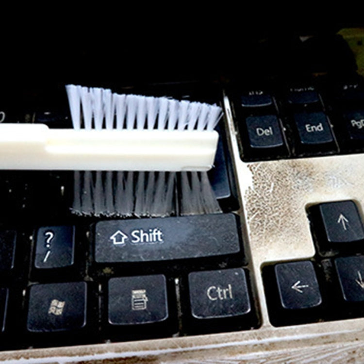 10 PCS Car Head Engine Brush Double-Sided Groove Brush(White) by buy2fix