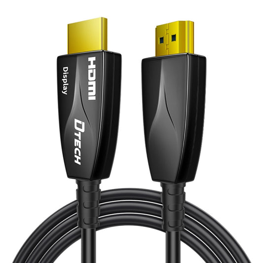 DTECH HDMI 2.0 Version Fiber Optical Line 4K 60Hz Large Screen TV Engineering Wiring, Length: 50m by DTECH