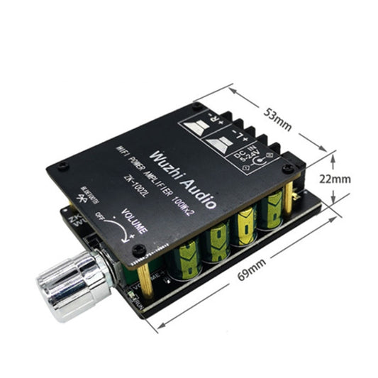 ZK-1002L Mini High Power Bluetooth Amplifier Board with Knob Adjust Volume Switch by buy2fix