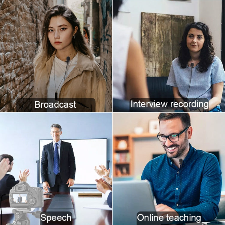 SYNCO S8 Lavalier Live Wired Microphone, Spec: Black + Type-C by SYNCO