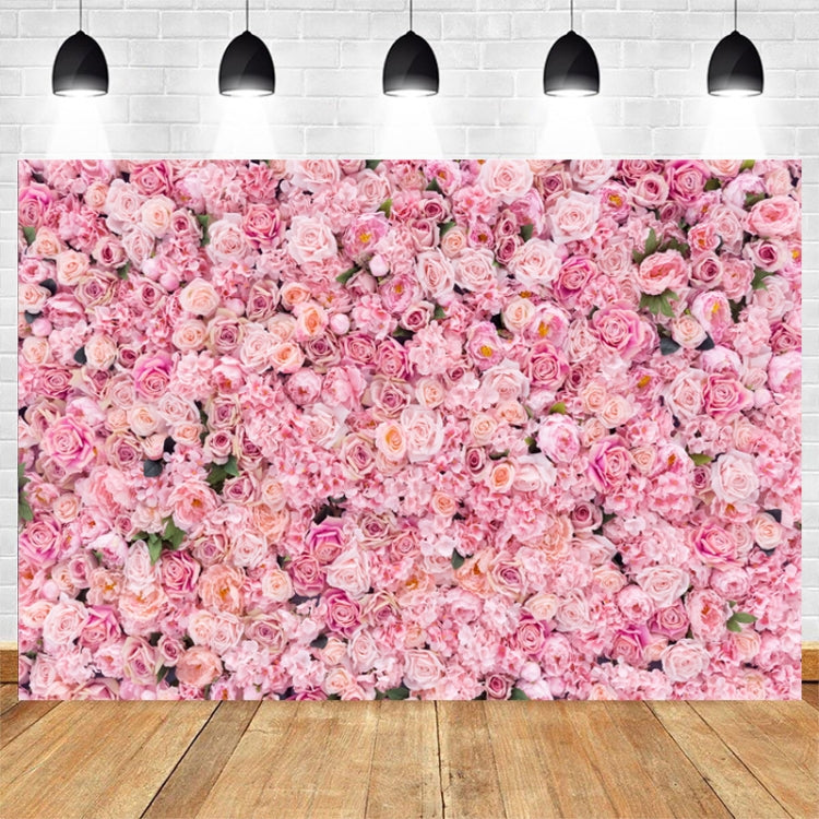 2.1m X 1.5m Pink Rose Wall Background Festive Party Photography Cloth by buy2fix