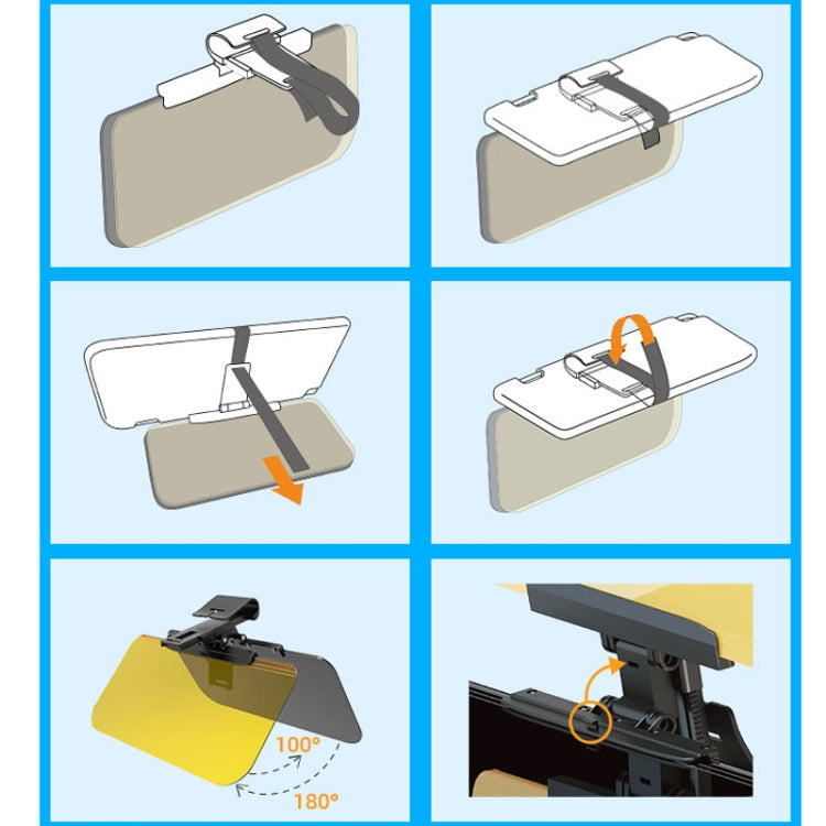 SHUNWEI Car Anti High Beam Visor Night Vision Glasses, Style: Medium Daily Use by SHUNWEI