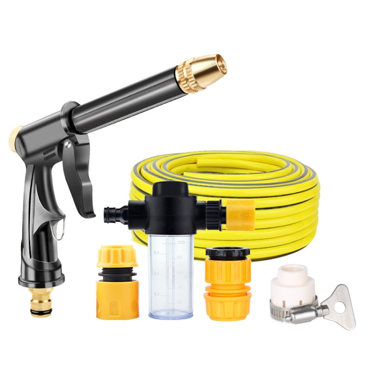 High Pressure Car Wash Hose Telescopic Watering Sprinkler, Style: H2+3 Connector+10m Tube+Foam Pot - Car Washer & Accessories by buy2fix | Online Shopping UK | buy2fix