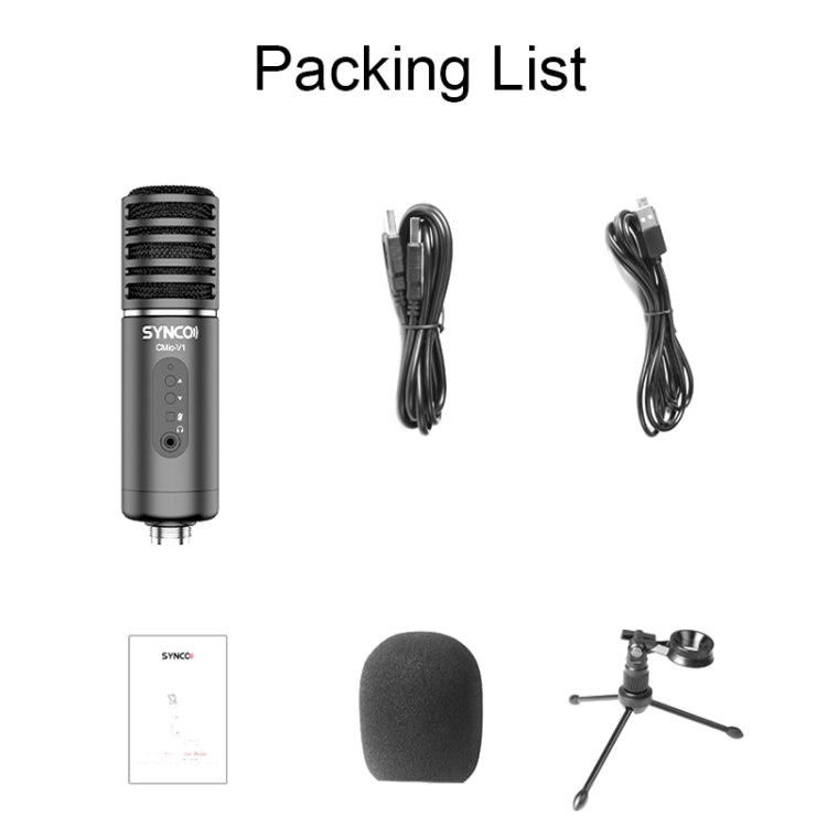 SYNCO V1 Live Large-diaphragm Radio Microphone(Black) by buy2fix