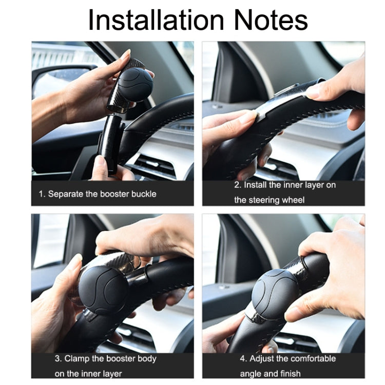 2PCS Automotive Silicone Bearing Steering Wheel Booster(Black) by buy2fix