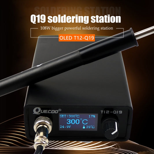 QUECOO 1.3 Inch Display Soldering Station with Handle, Set: EU Plug (Q19+M8) by QUECOO