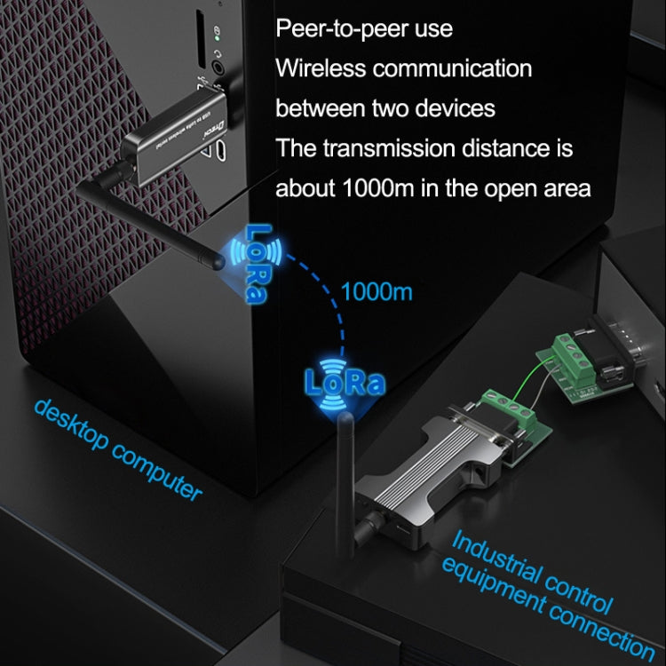 DTECH IOT5060A RS485 To LORA Serial Port Wireless Transmission Module by DTECH