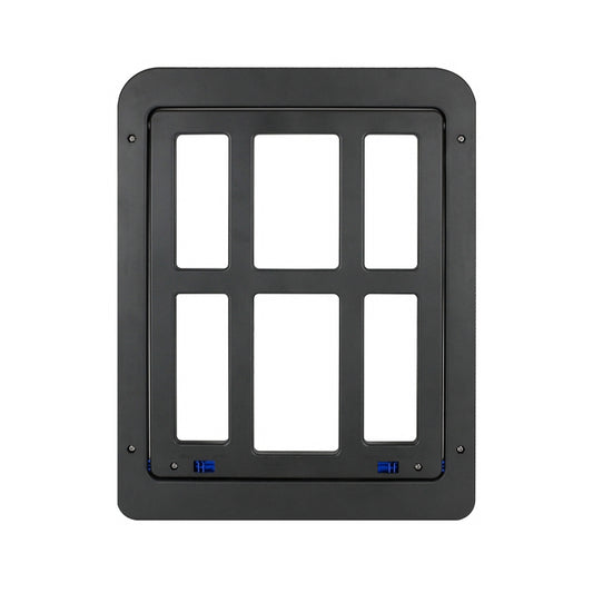 34cmx 44cm Pet Window Door Dog Cat Cave Anti-mosquito Pet Lattice Door(Black) by buy2fix