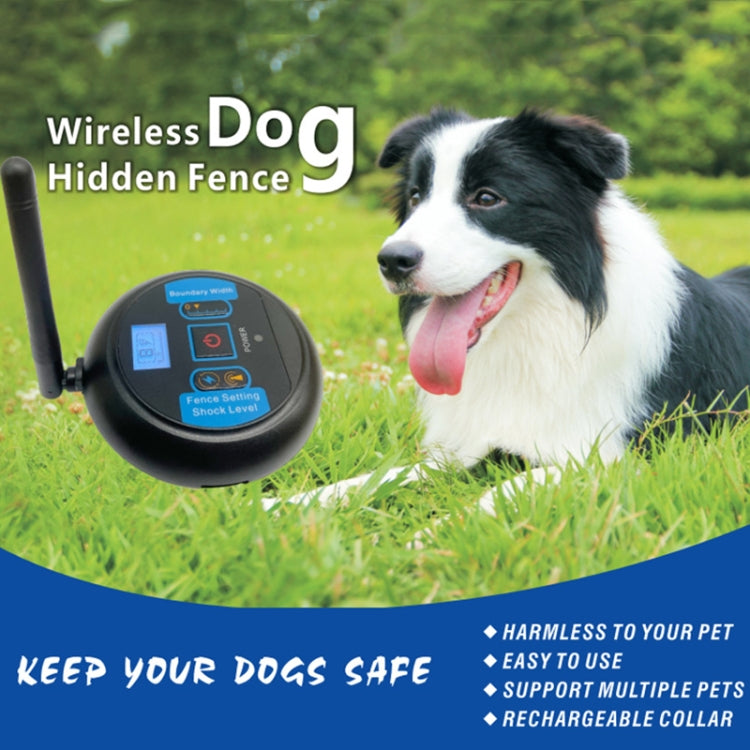 Pet Wireless Trainer Bark Stopper Electronic Fence, Specification: EU Plug(1 In 1) by buy2fix