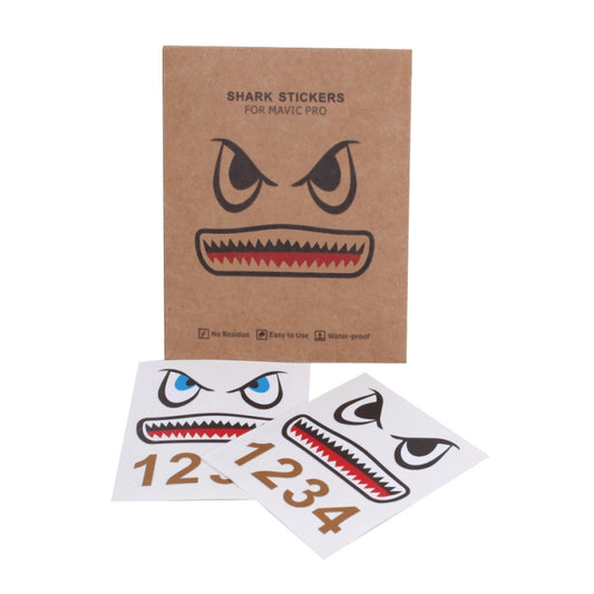 3 Sets Drone Shark Emoticon Body Sticker Battery Sticker(Blue Black) by buy2fix