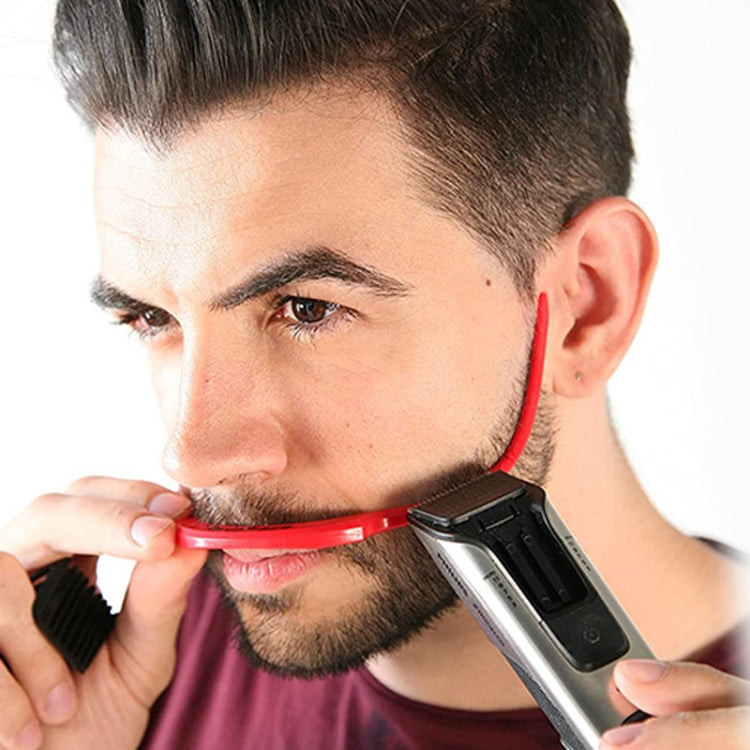 4 PCS Beard Styling Ruler Shaving Tools(Red) by buy2fix