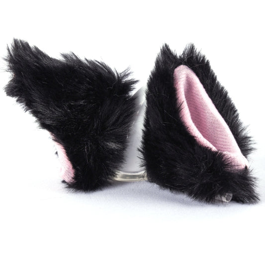 4PCS Motorcycle Plush Ear Helmet Decoration(Black) by buy2fix