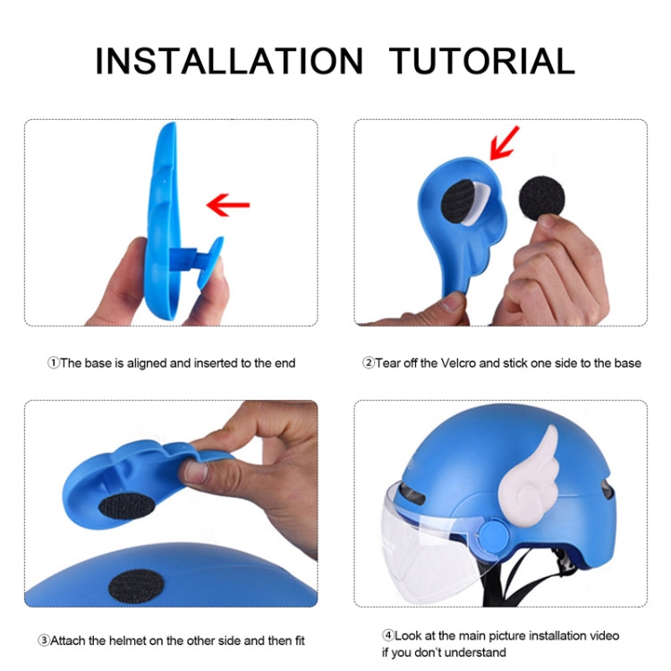 2 Pairs Motorcycle Helmet Angel Wings Decoration(Pink) by buy2fix