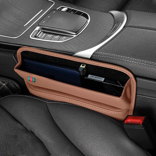 Car Seat Sewing Box Central Control Slot Storage Bag(Brown) by buy2fix