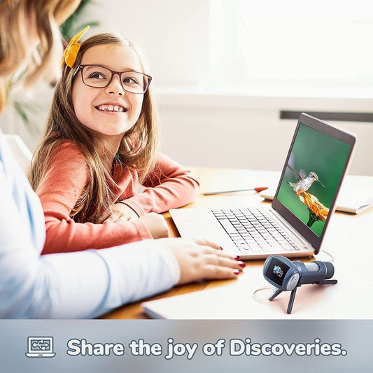 Children Camera Microscope USB Electronic Microscope Digital Magnifying Glass(Silver Gray) by buy2fix