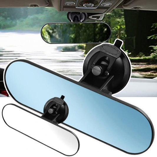 CZC-220 Car Strong Suction Cup Big Vision Flat Rearview Mirror(Blue Mirror) by buy2fix