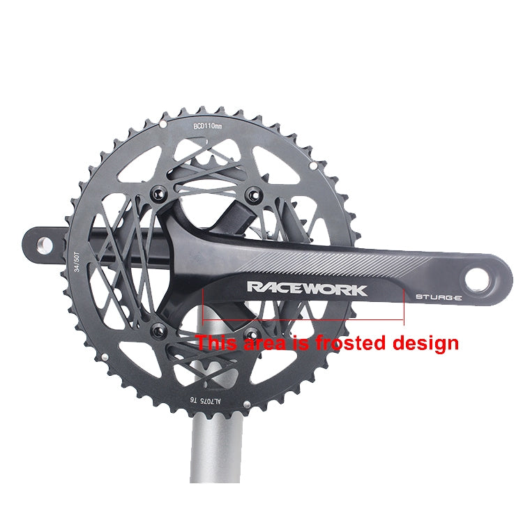 RACEWORK RKRFA Road Bike Aluminum Alloy 22-speed Crankset, Spec: 53-39T without BB by RACEWORK