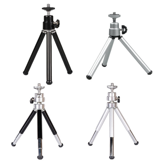 2PCS Projector Phone Stand Desktop Portable Telescopic Mini Metal Tripod, Style: 2 Sections (Black) by buy2fix