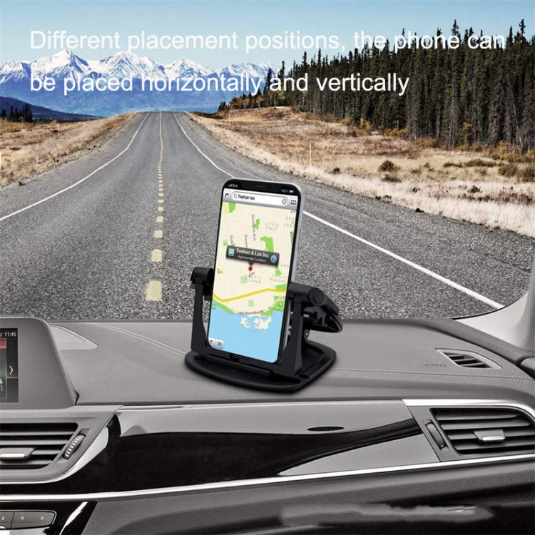 MM002 Car Dashboard Mobile Phone Holder Car Silicone Rotary Navigation Mobile Phone Holder(Black) by buy2fix