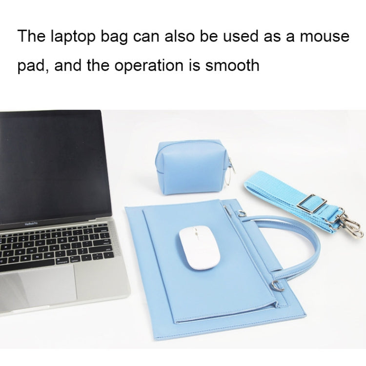 S176 Portable Waterproof Laptop Bag with Power Pack, Size: 13 inches(Sky Blue) by buy2fix
