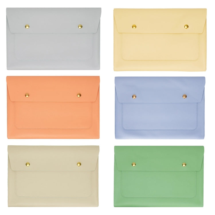 S178 3 In 1 Leather Waterproof Laptop Liner Bag, Size: 15 inches(Avocado Green) by buy2fix