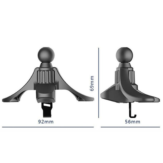 P-0028 Mobile Phone Bracket Hook Car Round Air Outlet Bracket Folder Clip(17mm Ball Head) by buy2fix