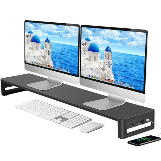 Vaydeer Multifunctional Desktop Widening Monitor Rack, Spec: Single-layer Type (USB 3.0+3xUSB 2.0) by Vaydeer